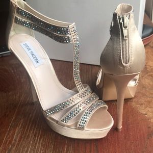 Steve Madden Showstop Champ/satn 7.5 Heels